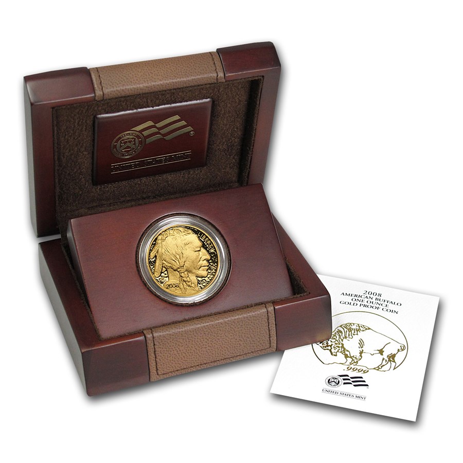 2008-W 1 oz Burnished Gold Buffalo (w/Box/COA)