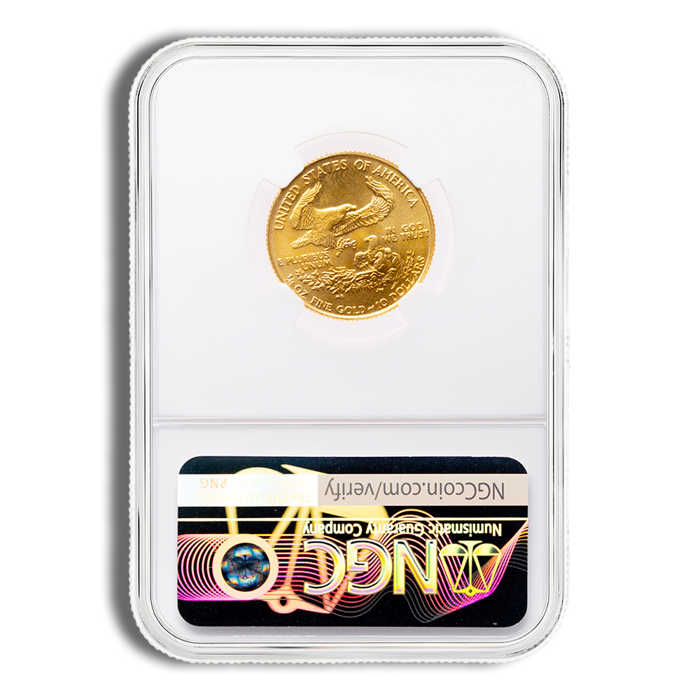 1986 1/4 oz Gold Eagle $10 NGC MS69