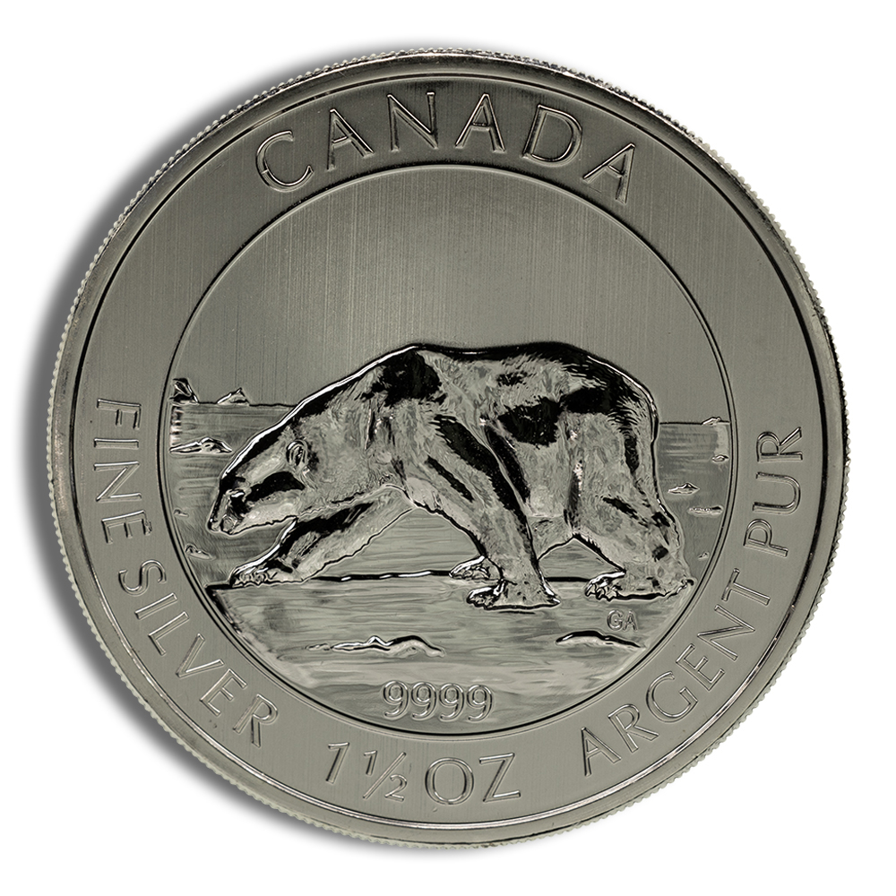 2013 1.5 oz Canadian Polar Bear Silver Coin