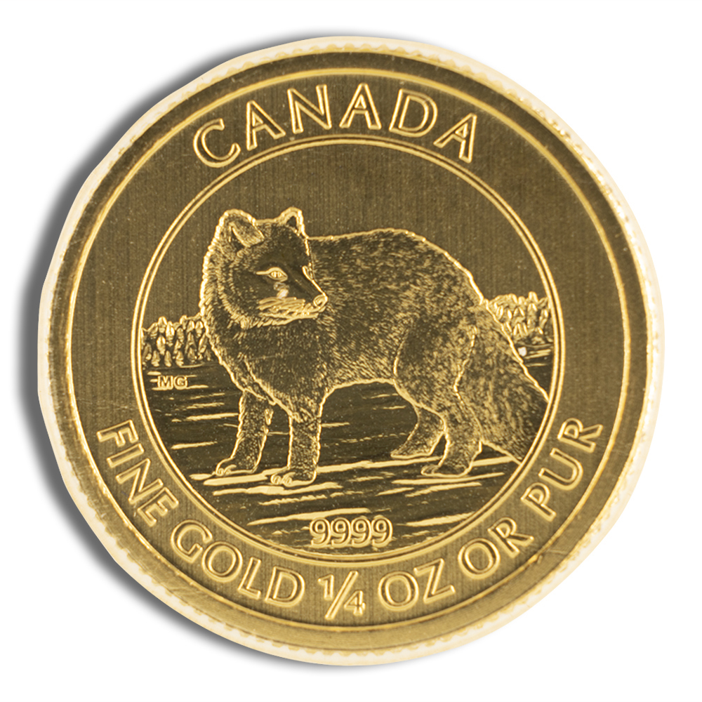 2014 1/4 oz Canadian Arctic Fox Gold Coin