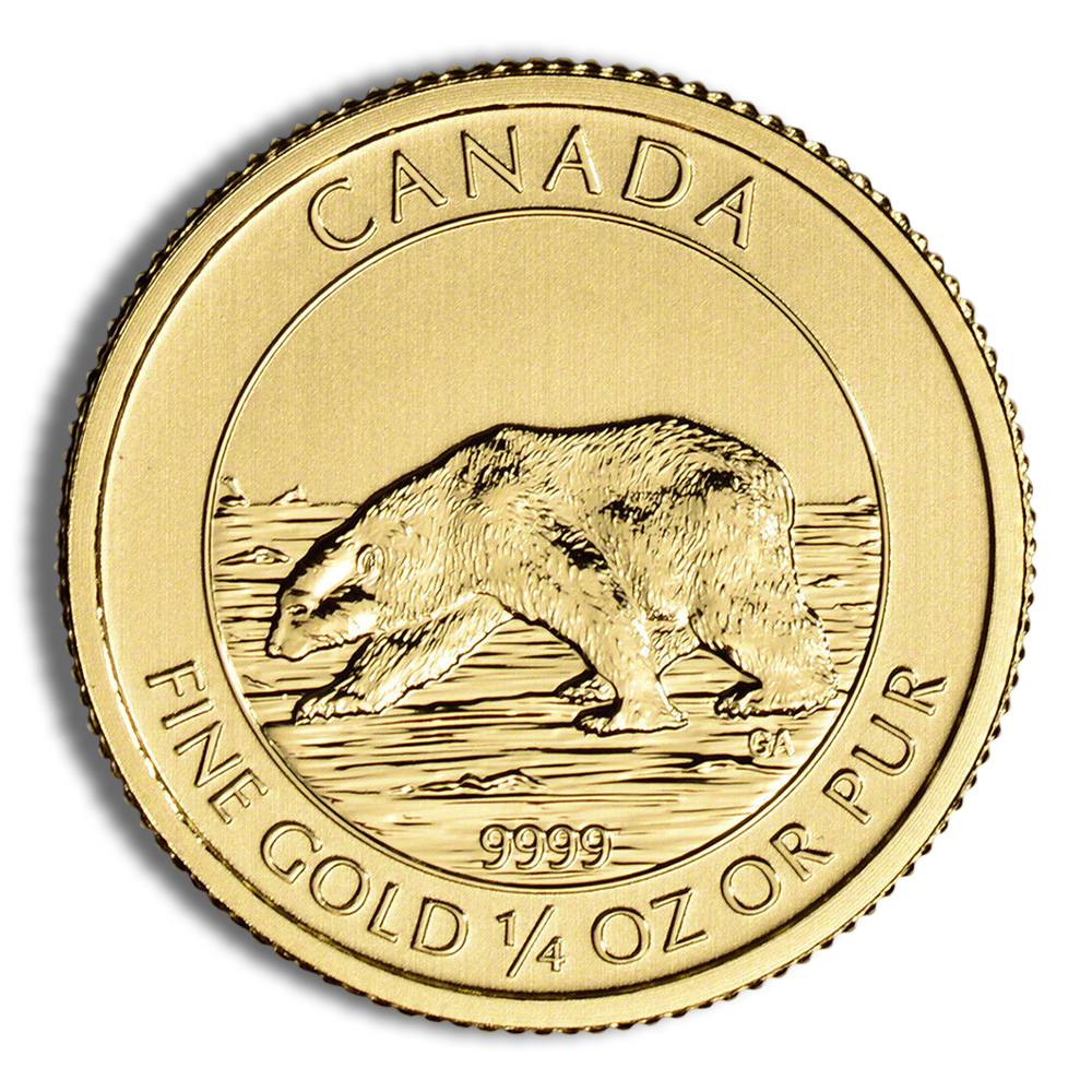 2013 1/4 oz Canadian Polar Bear Gold Coin