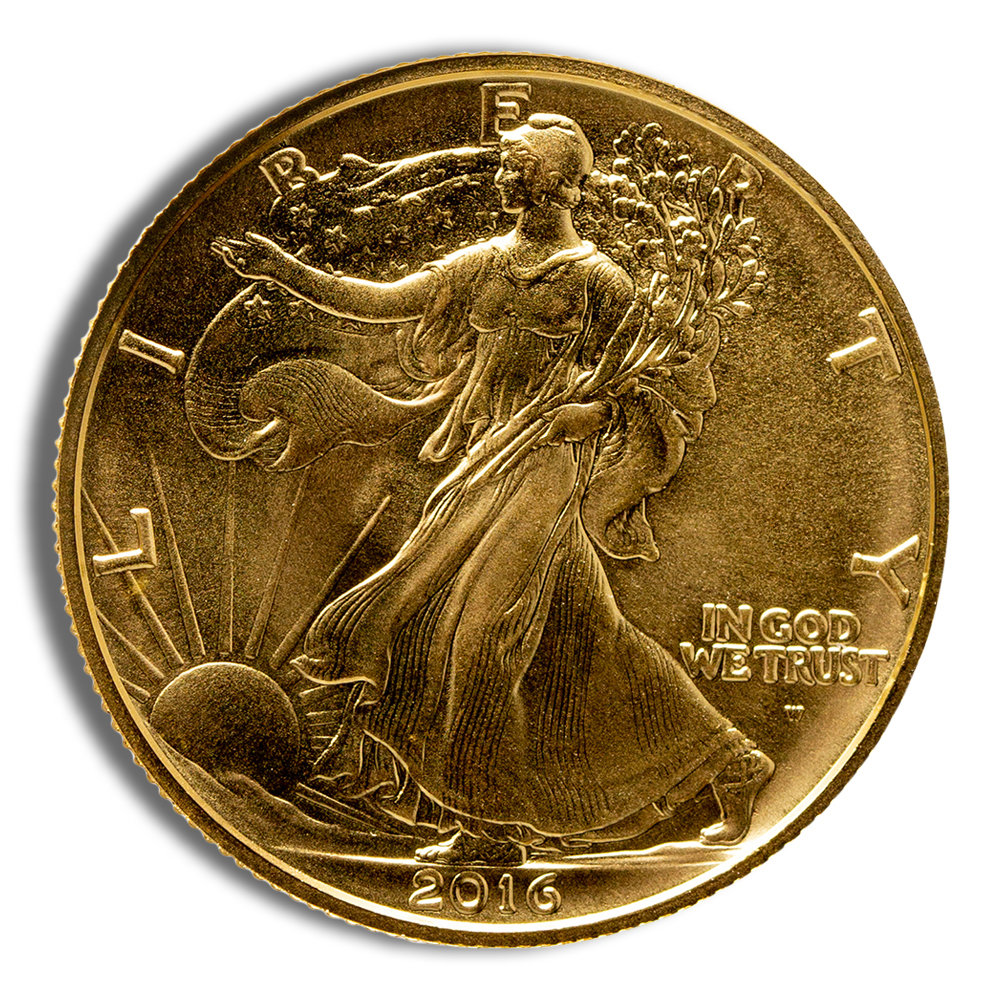 2016-W 1/2 oz Gold Walking Liberty Centennial Coin w/OGP