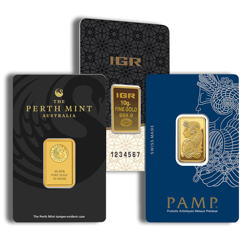 10 gram Gold Bar - Brand Varies (Carded)