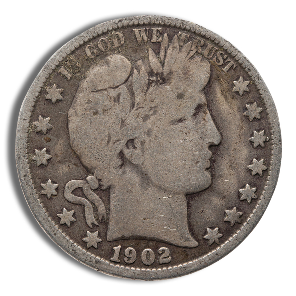 $1 FV 90% Silver Barber Quarters - Avg Circ