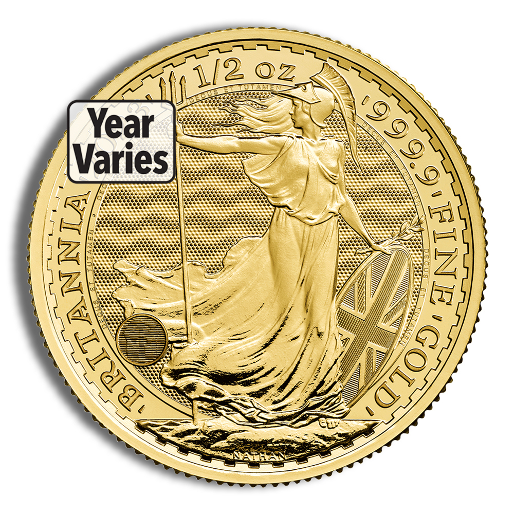 1/2 oz Gold Britannia (Year Varies)