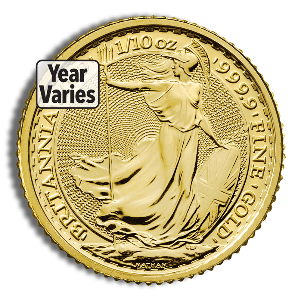 1/10 oz Gold Britannia (Year Varies)