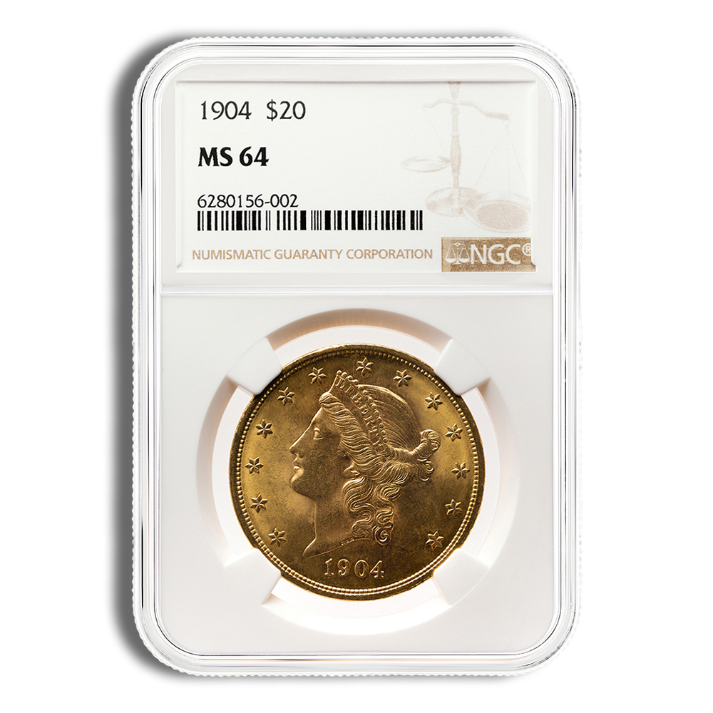 $20 Gold Liberty Double Eagle - NGC MS64