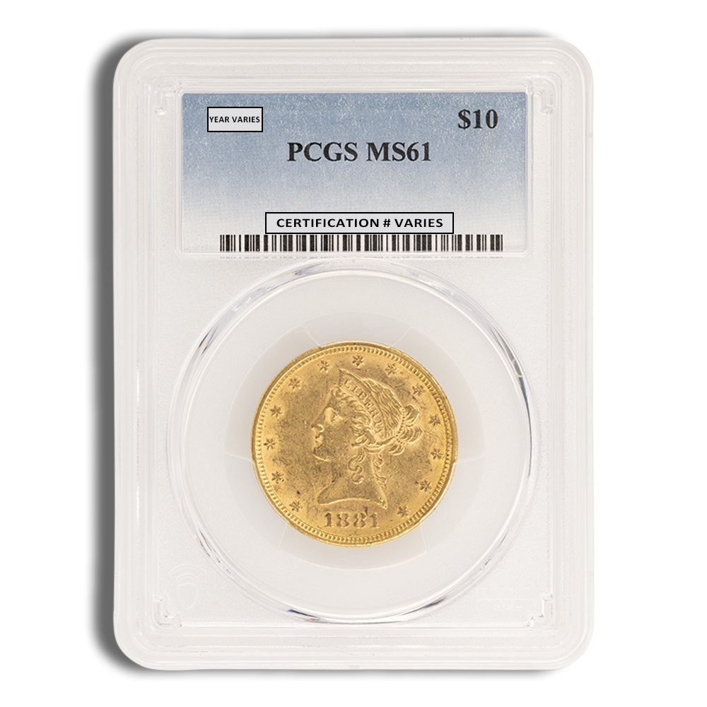 $10 Gold Liberty Eagle - PCGS MS61