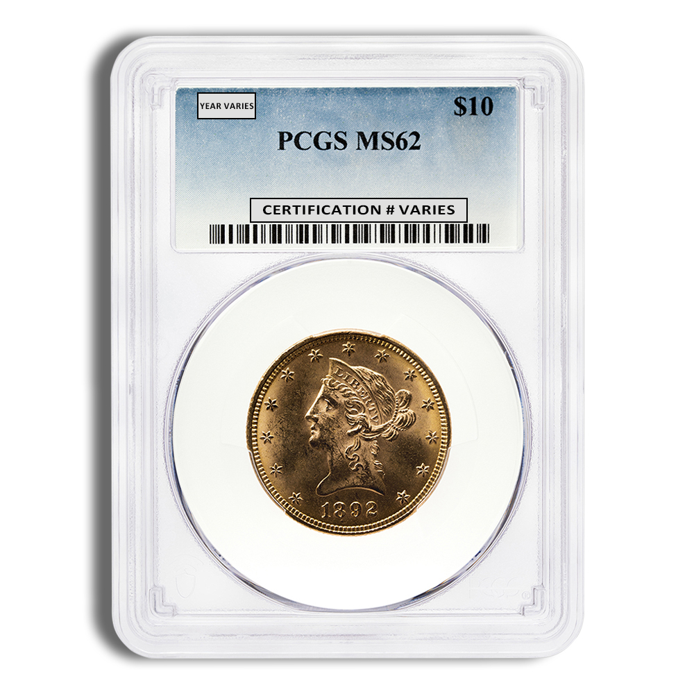 $10 Gold Liberty Eagle - PCGS MS62