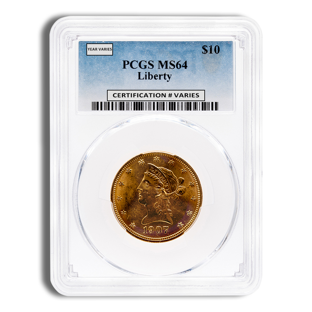 $10 Gold Liberty Eagle - PCGS MS64