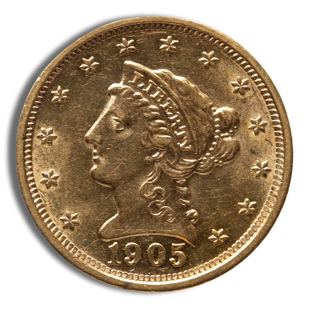 $2.5 Gold Liberty Quarter Eagle - AU