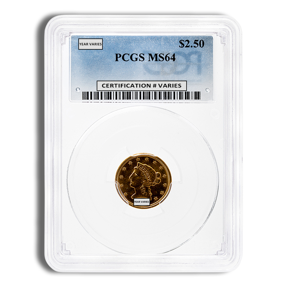 $2.5 Gold Liberty Quarter Eagle - PCGS MS64