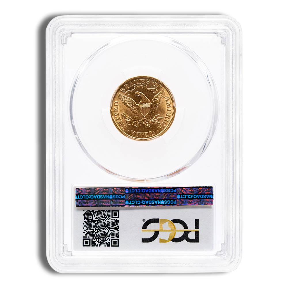 $5 Gold Liberty Half Eagle - PCGS MS61