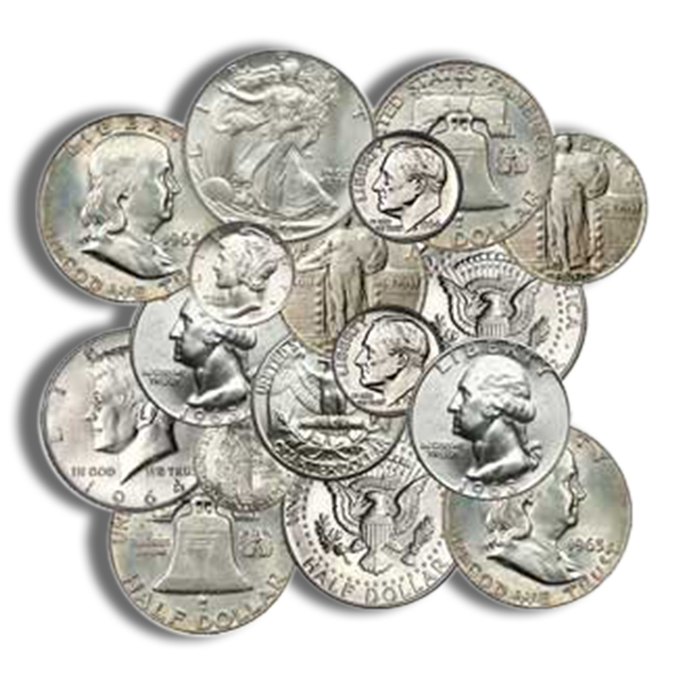 $1 FV 90% Silver Coin Various Denominations (Pre-1965)