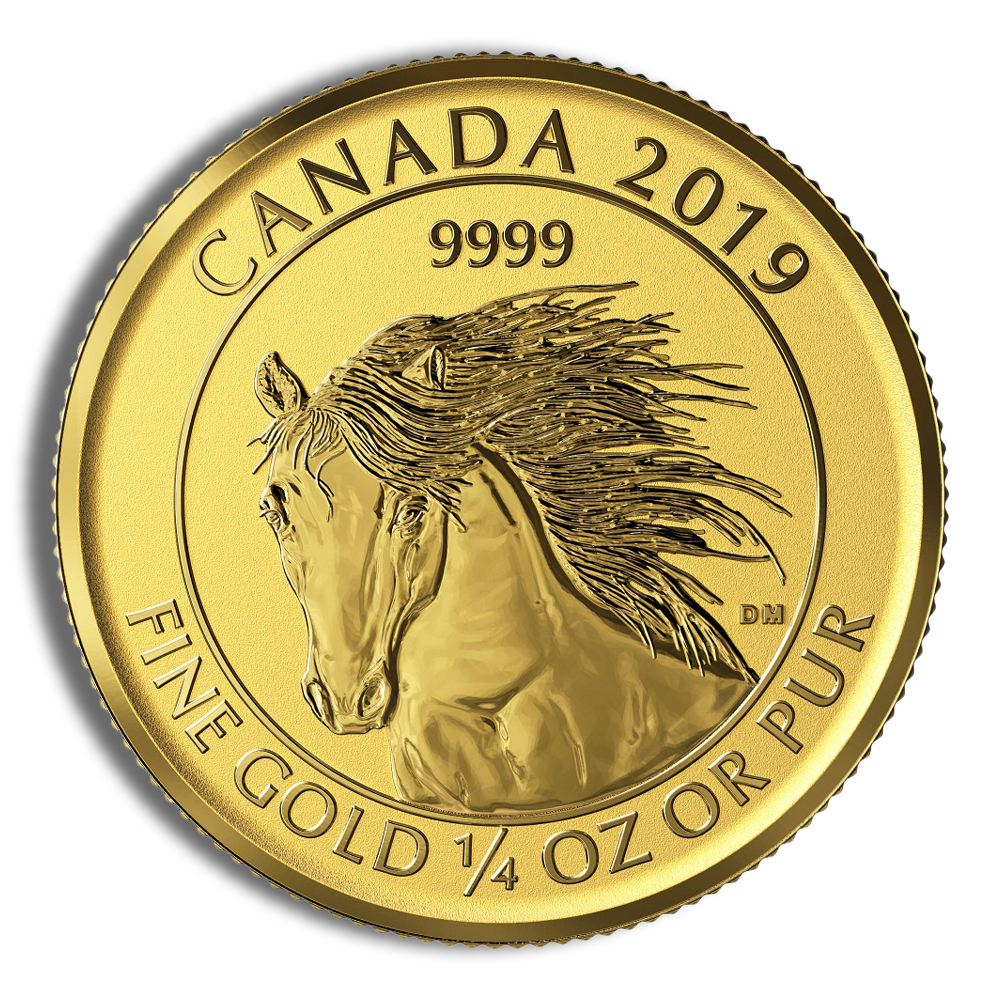 2019 1/4 oz Canadian Wild Horse Gold Coin