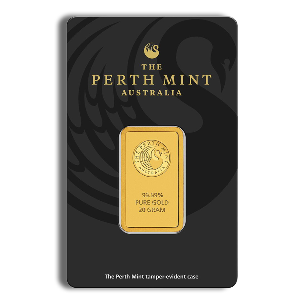 20 gram Gold Bar - Perth Mint (Carded)