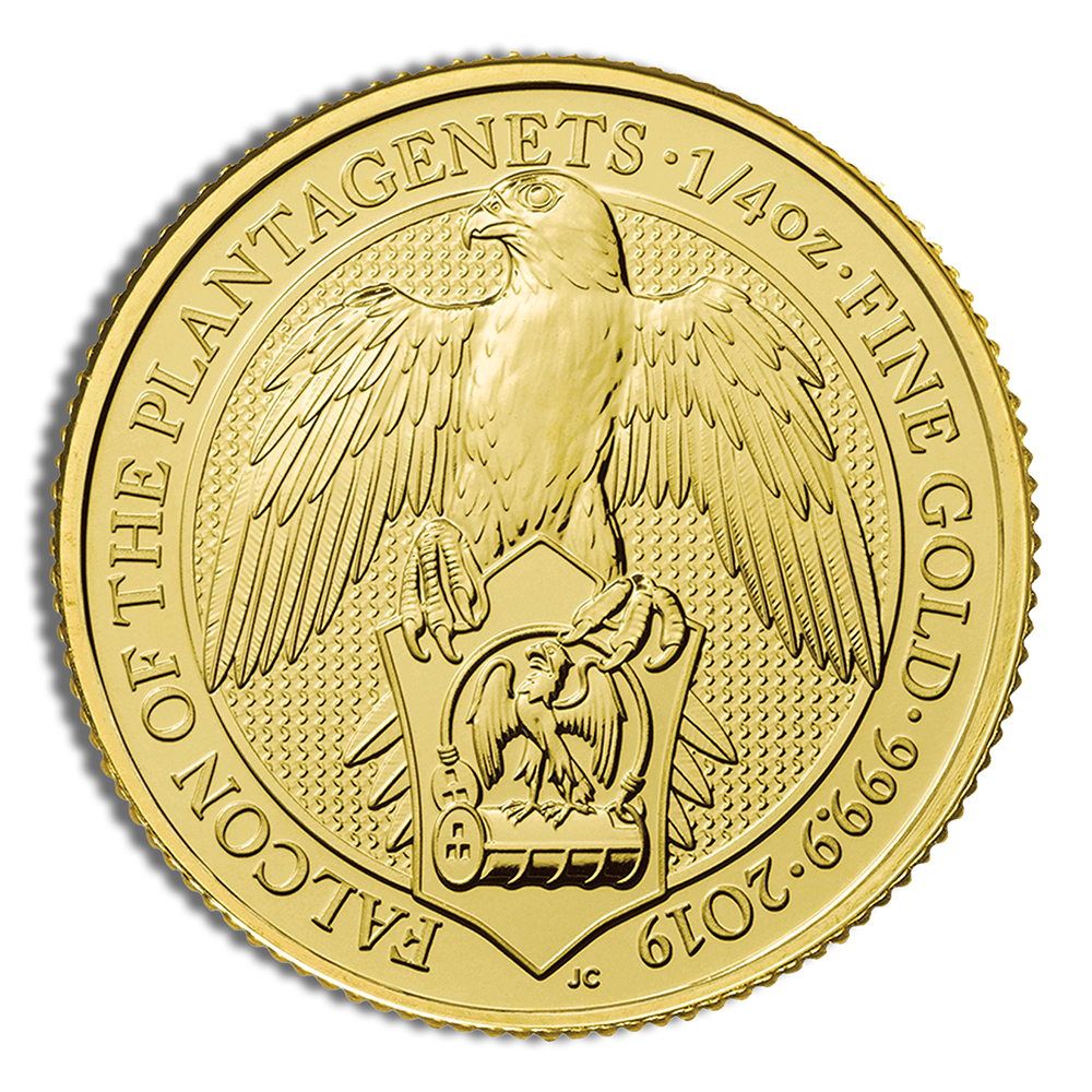 2019 1/4 oz Great Britain Queen's Beast Gold Coin - Falcon