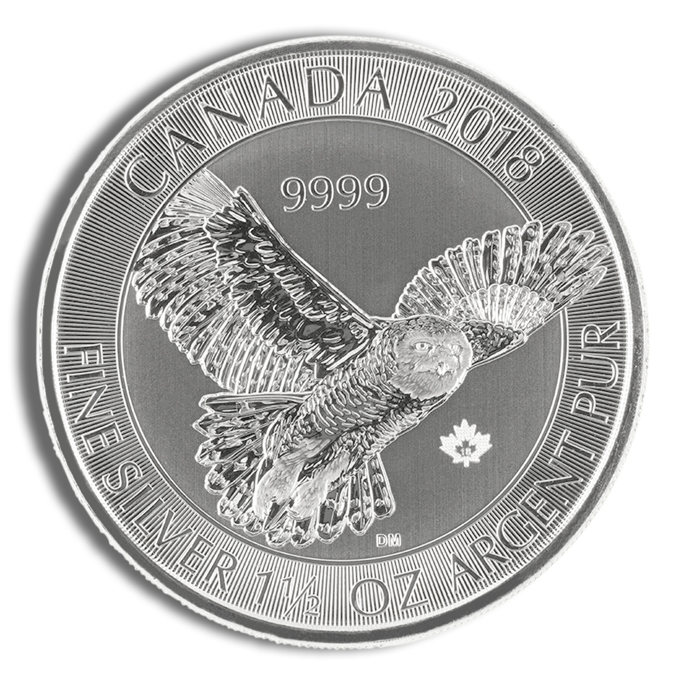 2018 1.5 oz Canadian Snowy Owl Silver Coin