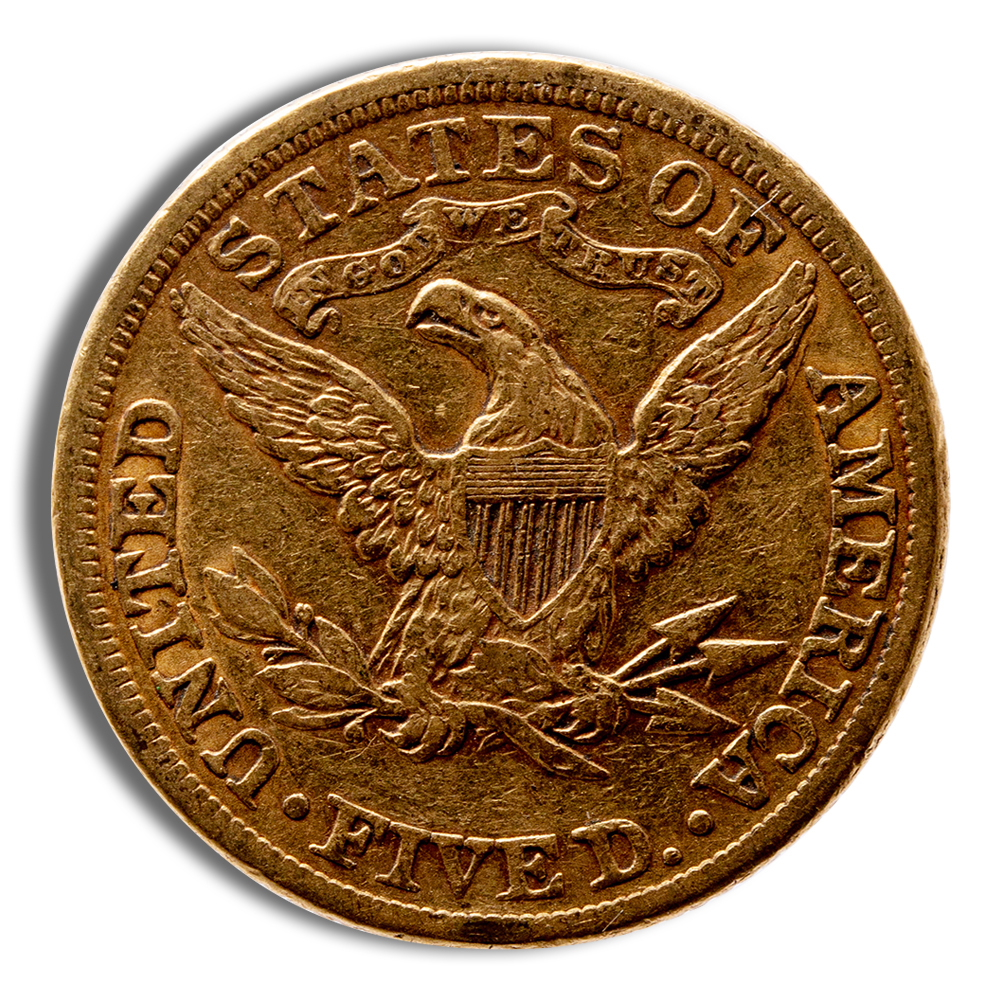 $5 Gold Liberty Half Eagle - VF