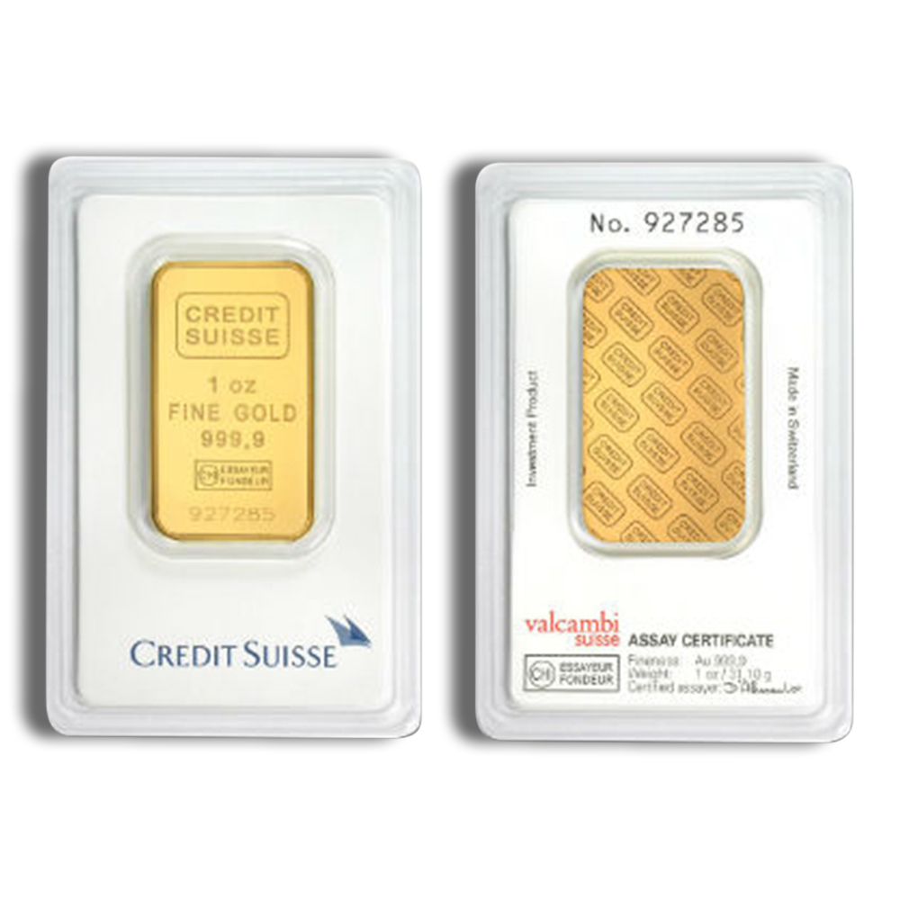 1 oz Gold Bar - Credit Suisse (Carded)