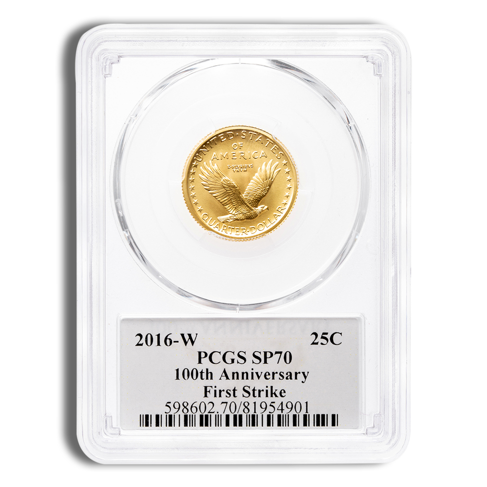 2016-W 1/4 oz Gold Standing Liberty Centennial Coin PCGS SP70