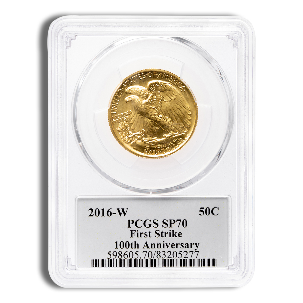 2016-W 1/2 oz Gold Walking Liberty Centennial Coin PCGS SP70