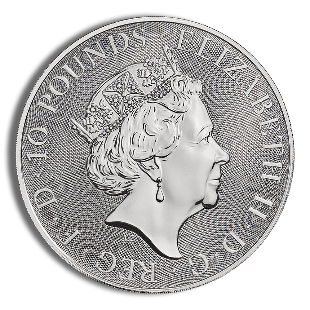 2019 2 oz Silver Great Britain Queen's Beasts - Yale