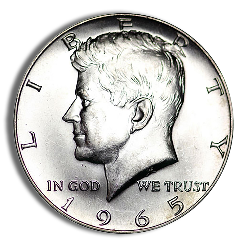 $1 FV 40% Silver Kennedy Half Dollars (1965-1969)