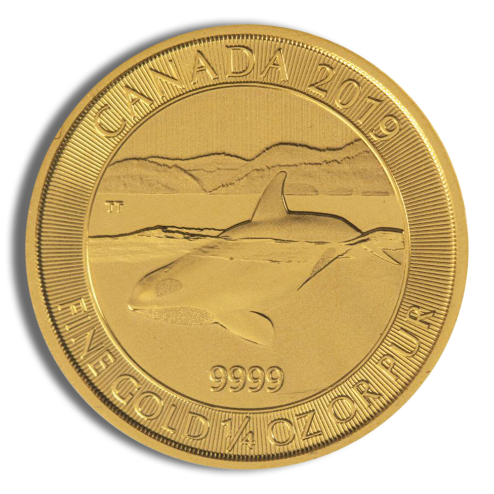 2019 1/4 oz Canadian Orca Whale Gold Coin