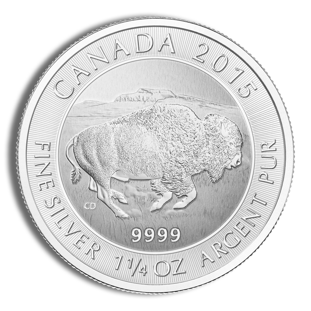 1.25 oz Canadian Bison Silver Coin (Year Varies)