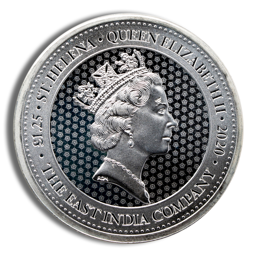 1.25 oz St. Helena Rose Crown Silver Coin (Year Varies)