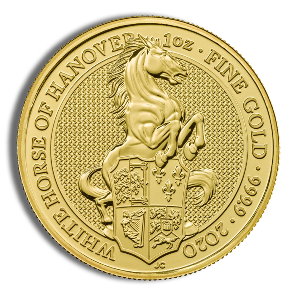 2020 1 oz Great Britain Queen's Beast Gold Coin - White Horse