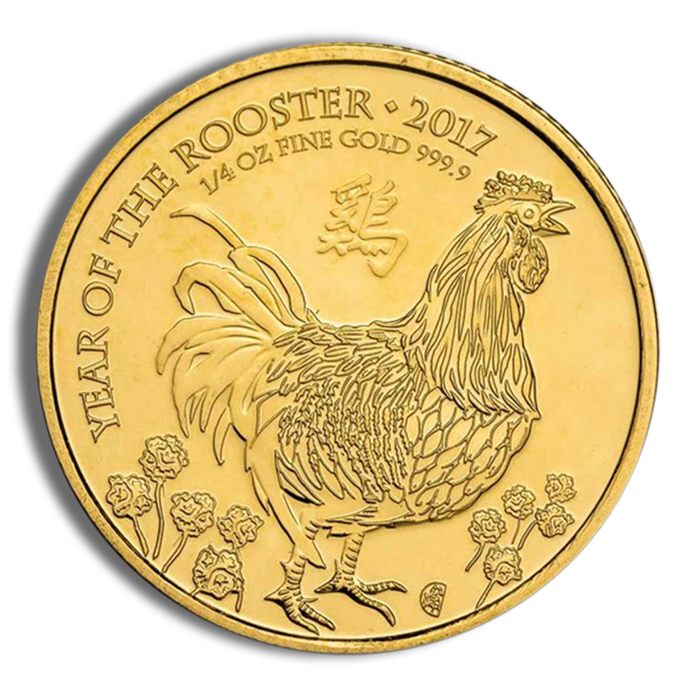 2017 1/4 oz Great Britain Lunar Gold Coin - Rooster