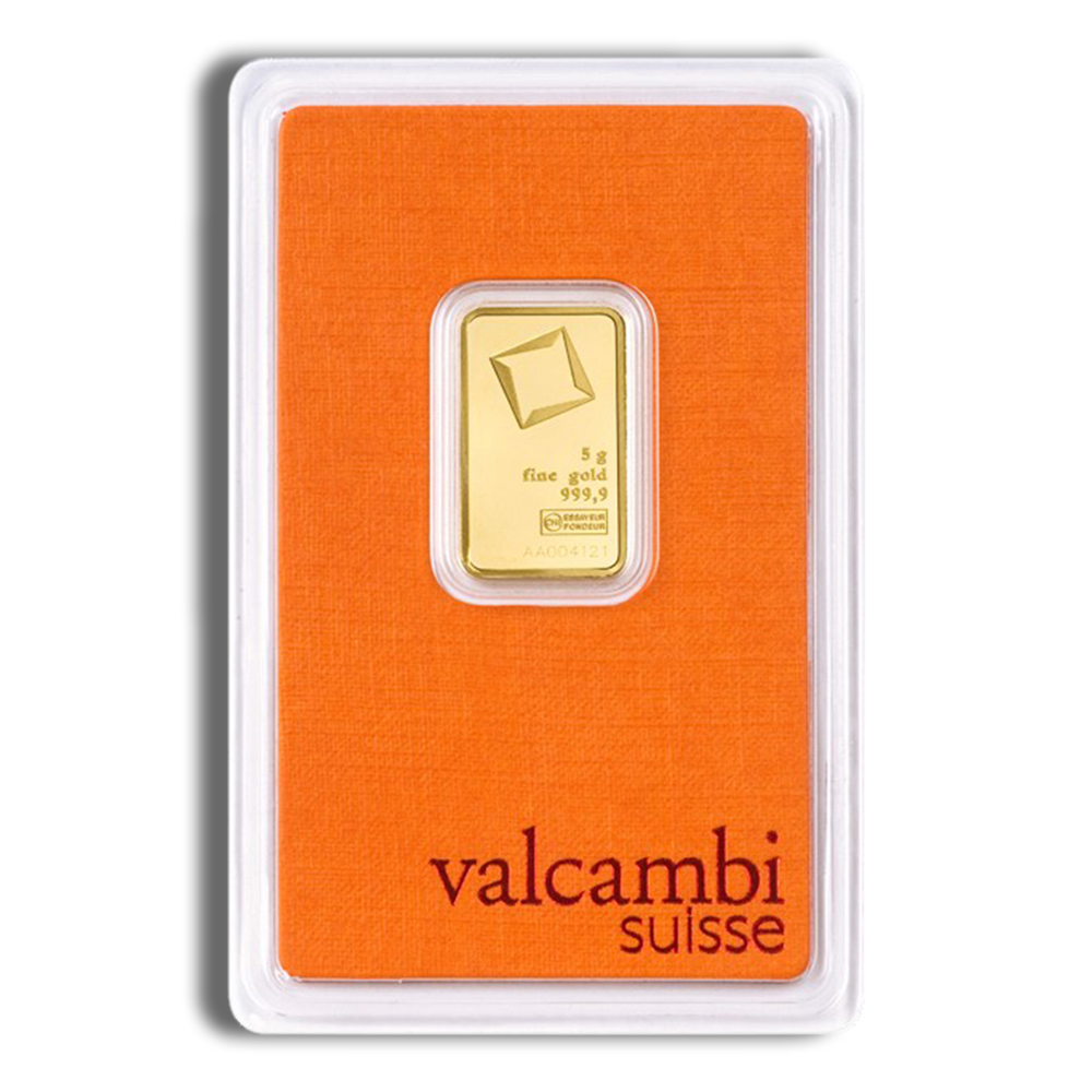 5 gram Gold Bar - Valcambi (Carded)