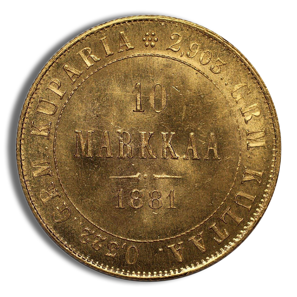 Finland 10 Markkaa Gold Coin