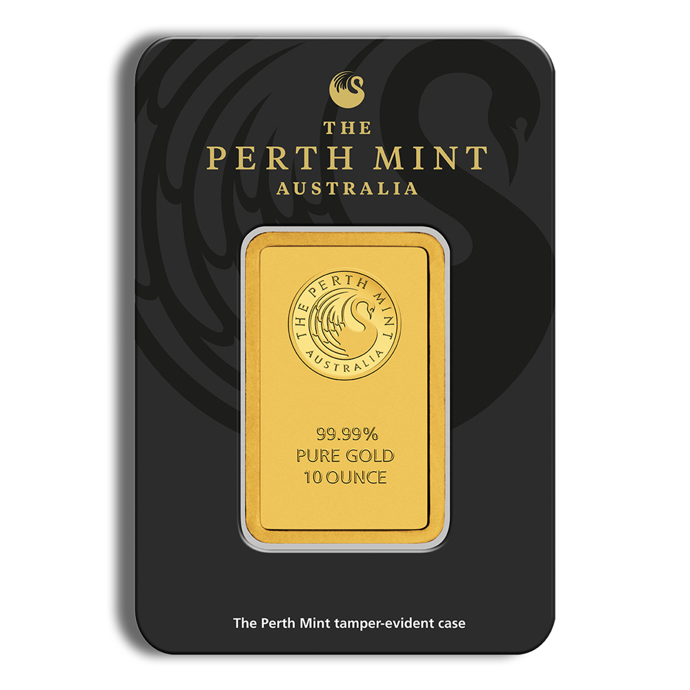 10 oz Gold Bar - Perth Mint (Carded)