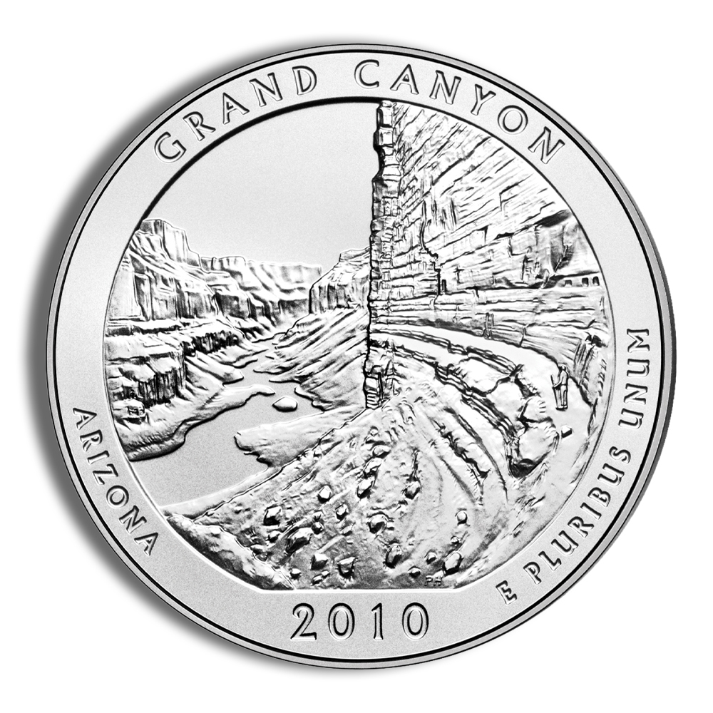 2010-P 5 oz ATB Grand Canyon Silver Coin - Burnished (Cap Only)