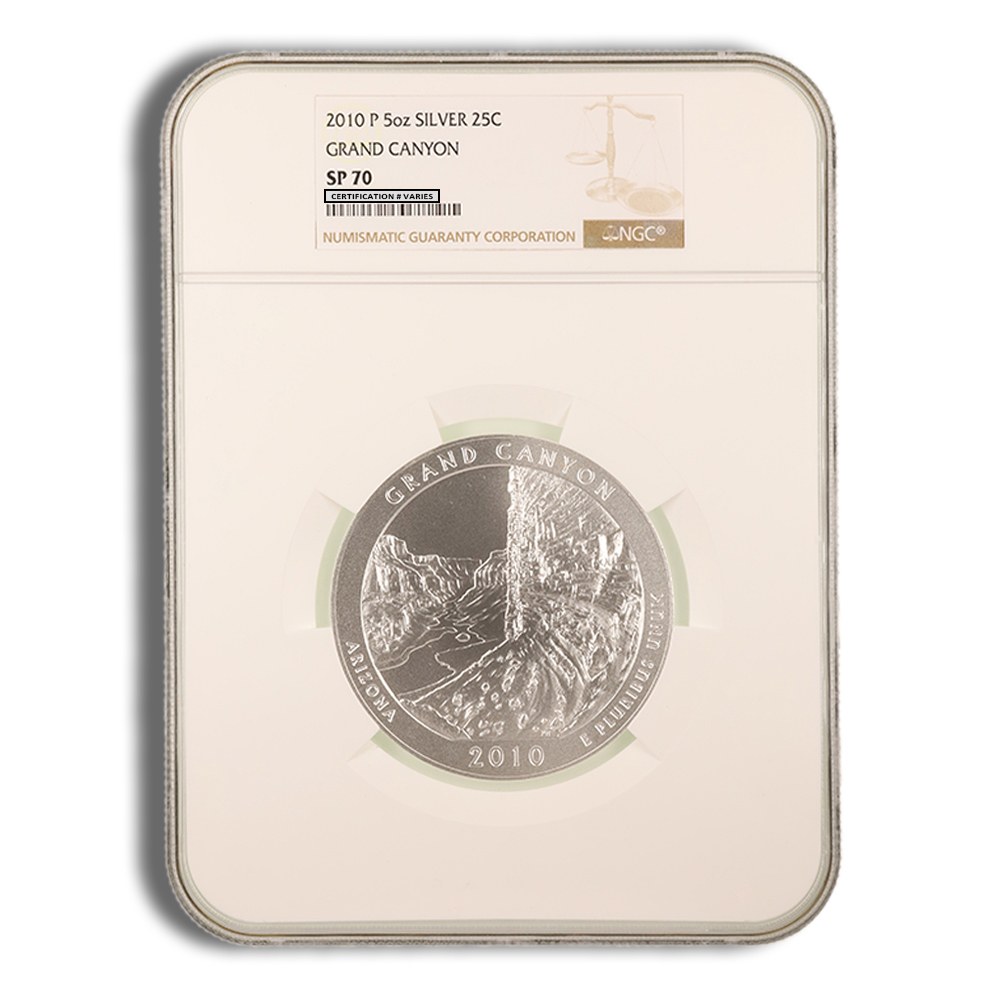 2010-P 5 oz ATB Grand Canyon Silver Coin NGC SP70