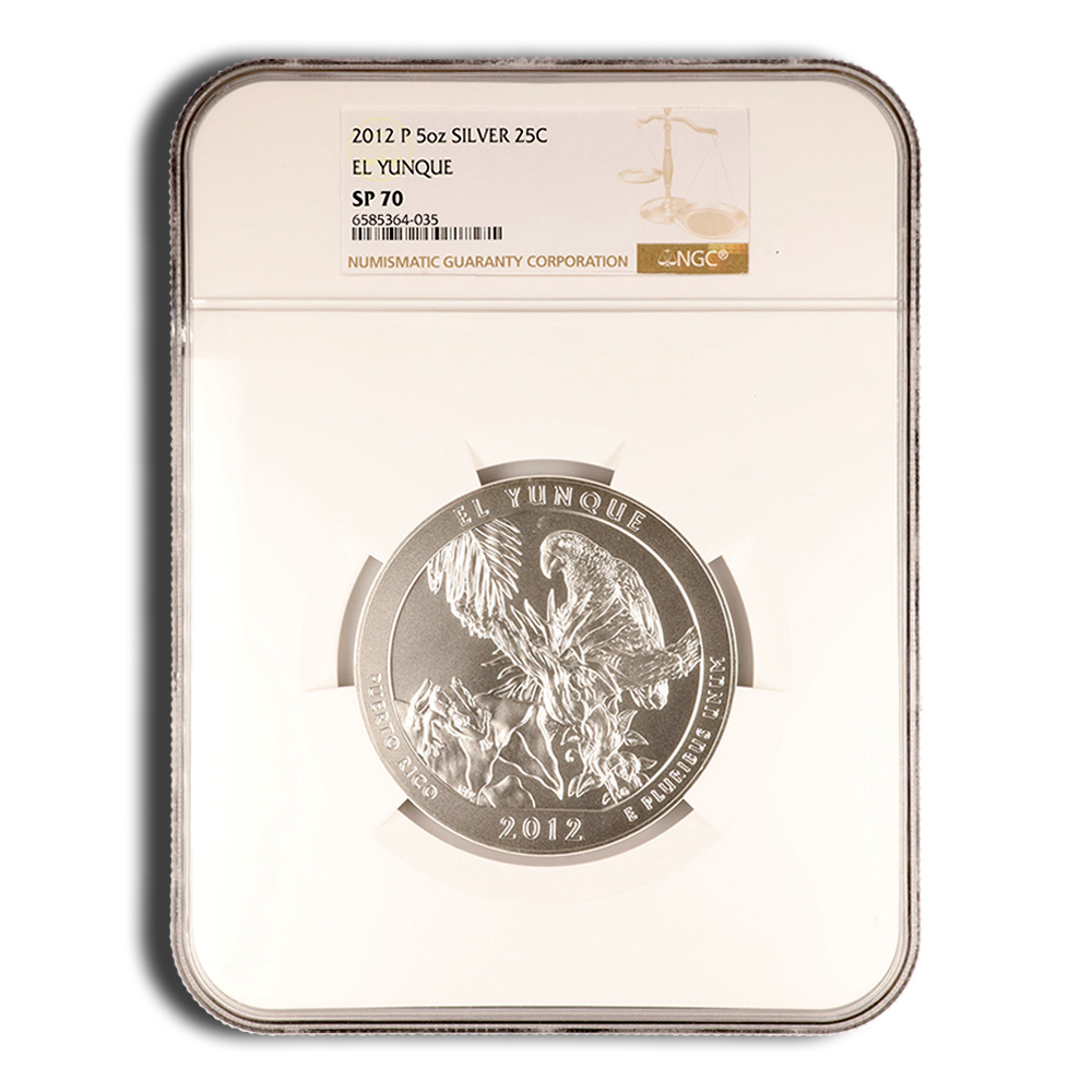 2012-P 5 oz ATB El Yunque Silver Coin NGC SP70