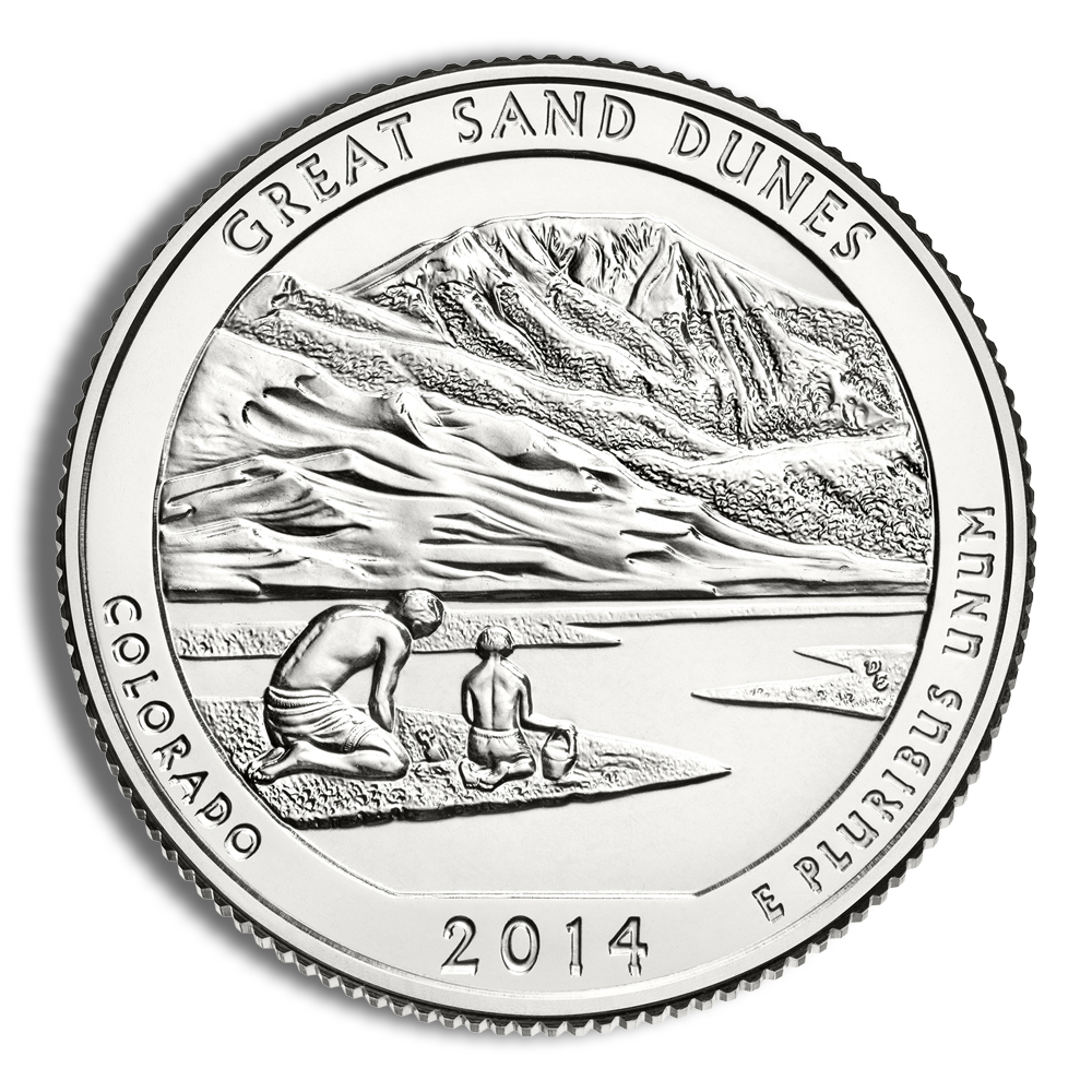 2014-P 5 oz ATB Great Sand Dunes Silver Coin NGC SP70