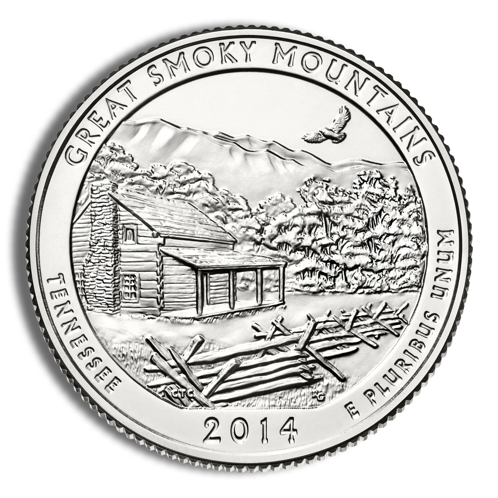 2014-P 5 oz ATB Great Smoky Mts. Silver Coin NGC SP70