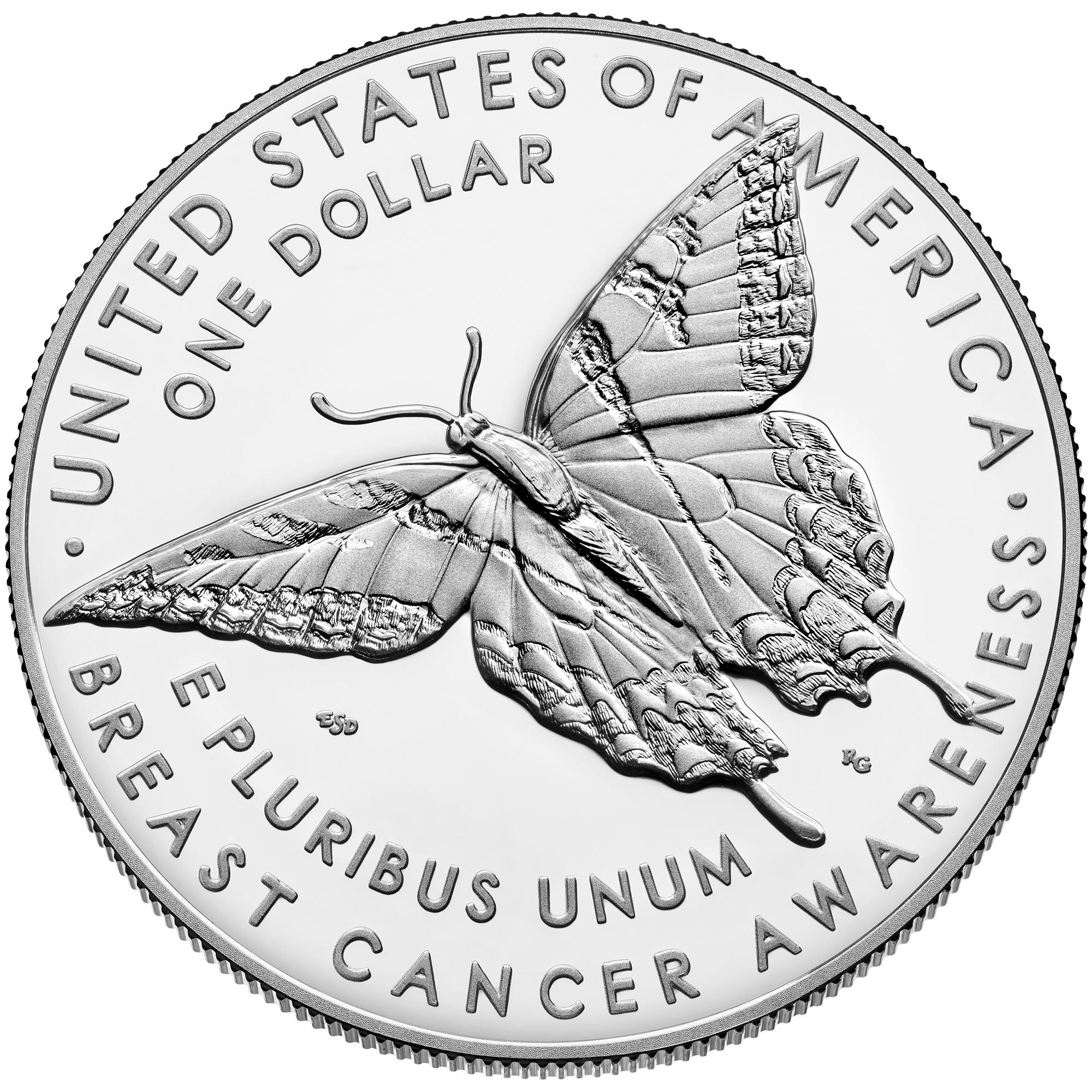 2018-P $1 Breast Cancer Awareness Silver Commem - Proof