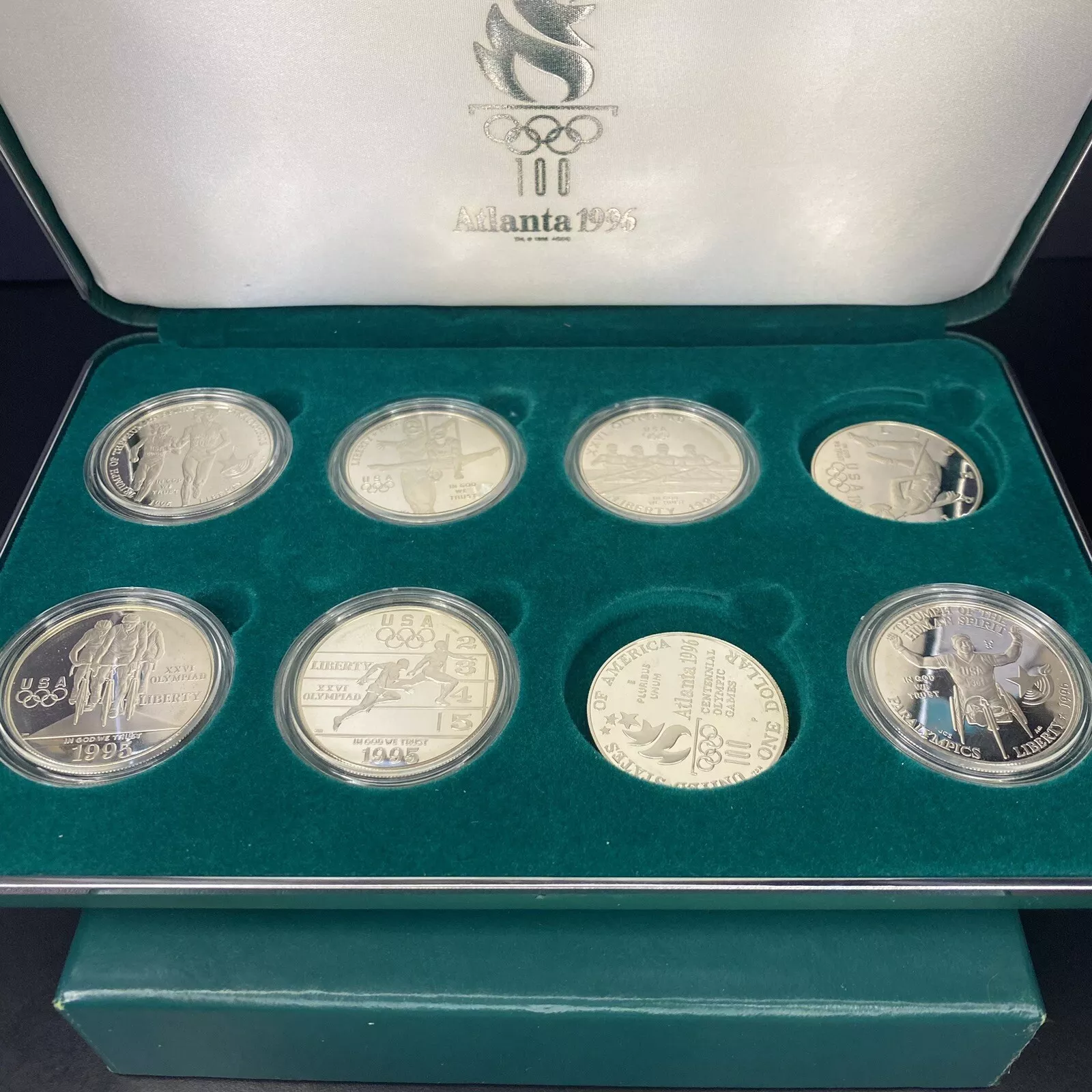 1996 Atlanta Centennial Olympic Games. Eight Coin Proof Set.