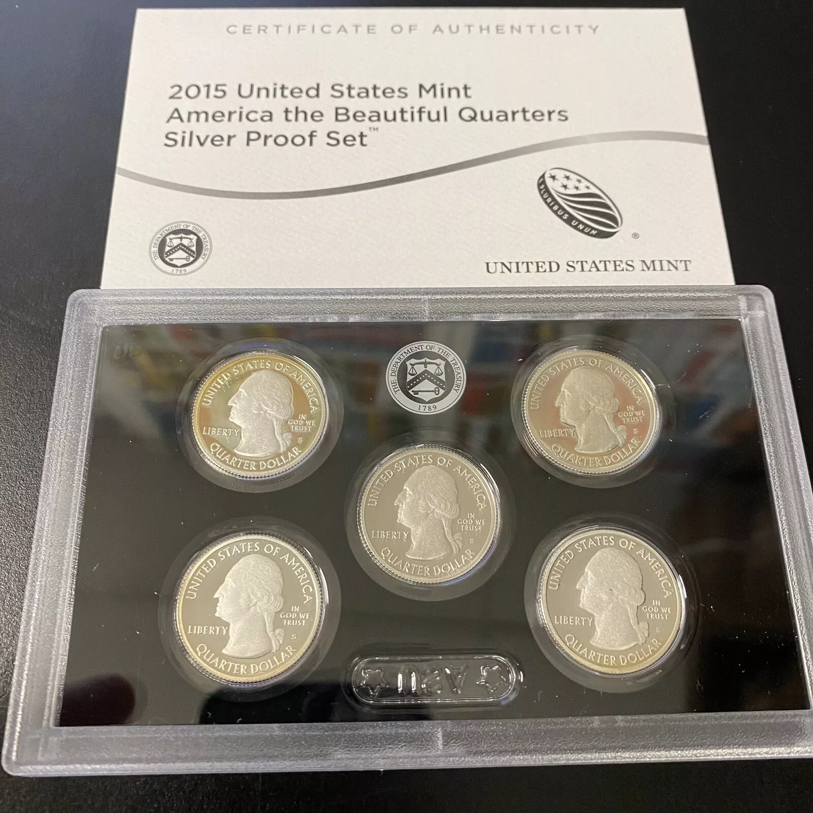 2015-S United States Mint America the Beautiful Quarters Silver Proof Set