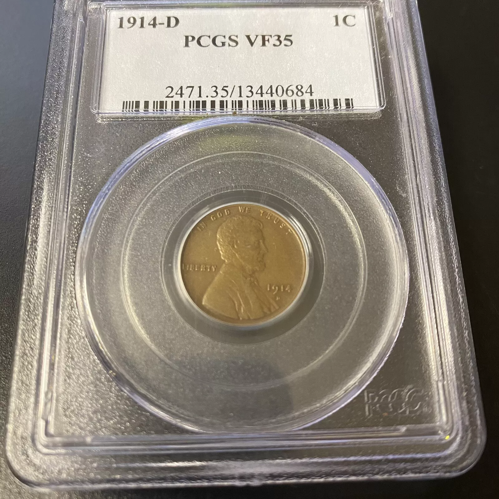 1914-D Lincoln Cent Key Date PCGS VF-35 Very Fine Wheat Penny