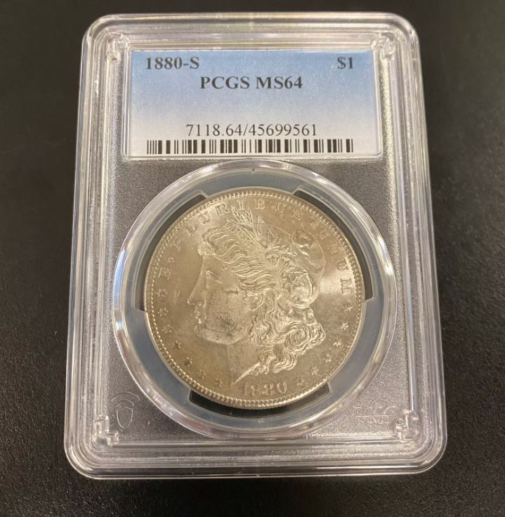 1880 S US Morgan Silver $1 PCGS MS64