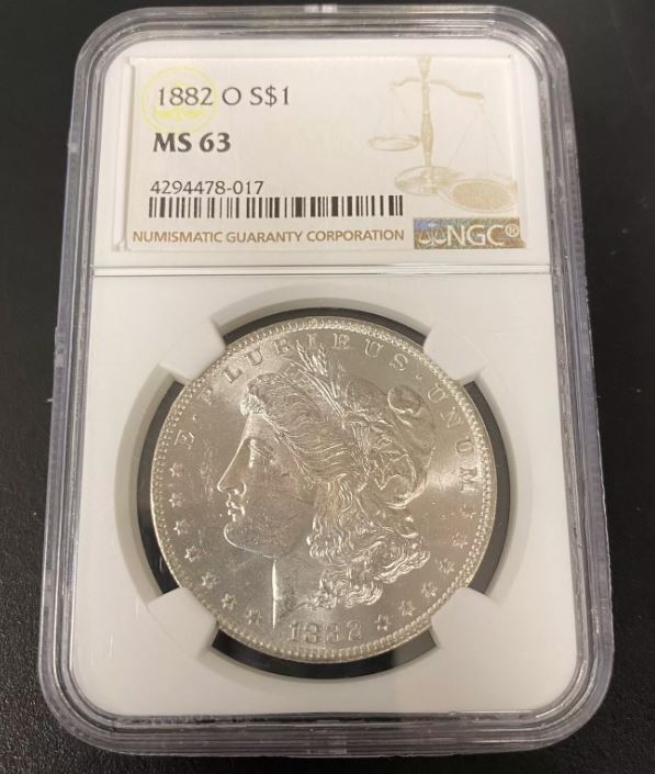 1882 O Morgan Silver Dollar NGC MS-63