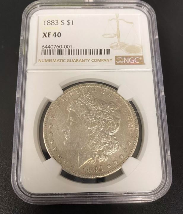 1883 S NGC XF40 Morgan Silver Dollar $1 US Mint Rare Key Date Coin 1883-S XF-40