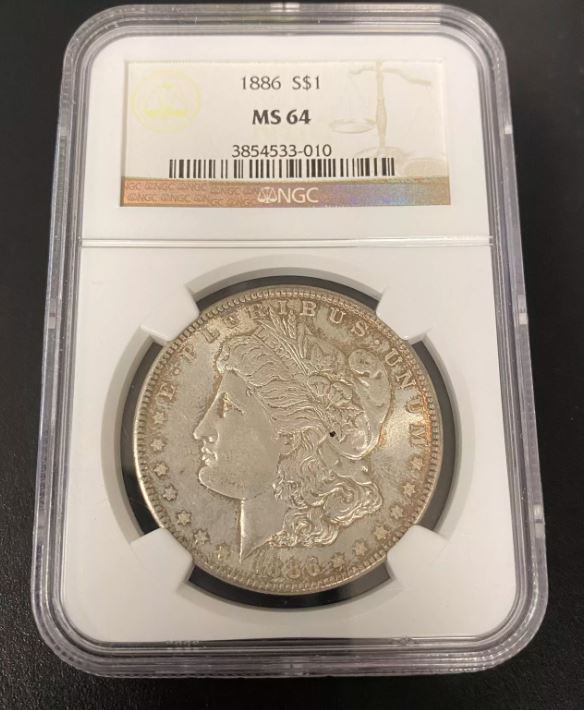 1886 Morgan Silver Dollar NGC MS64 Philadelphia Minted