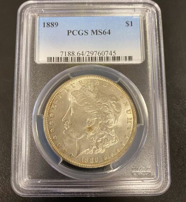 1889 Morgan Silver Dollar $1 PCGS MS 64